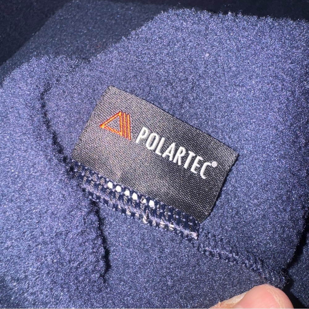 LL Bean Navy Blue Fleece Pullover size L - Picture 7 of 7